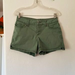 Faded Glory Shorts Sage Green Pockets